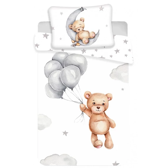 Maci Teddy Balloon gyerek, ovis ágyneműhuzat 100×135cm, 40×60 cm
