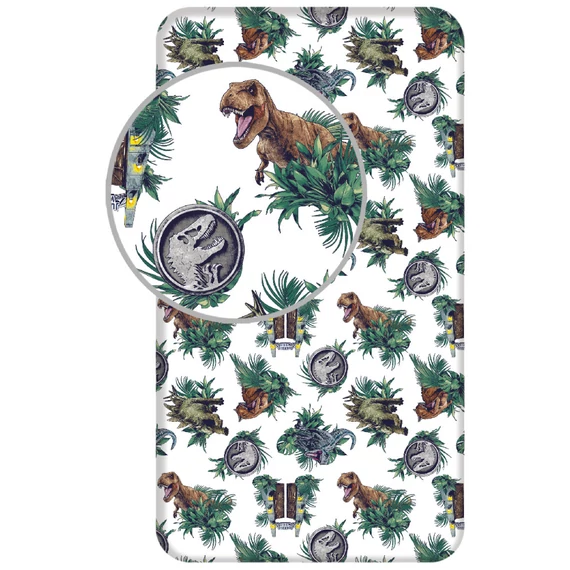 Jurassic World Dino Kingdom gumis lepedő 90x200 cm Jurassic World Dino Kingdom gumis lepedő 90x200 cm