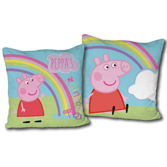 Peppa malac Rainbow párna, díszpárna 40 x 40 cm Peppa malac Rainbow párna, díszpárna 40 x 40 cm
