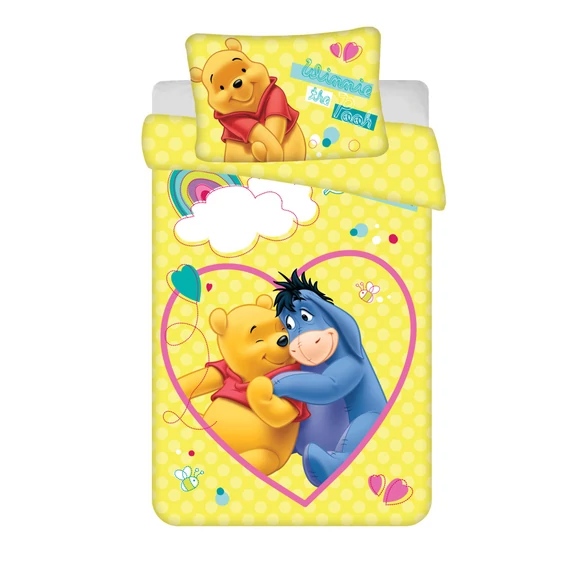 Disney Micimackó Smile gyerek, ovis ágyneműhuzat 100×135 cm, 40×60 cm