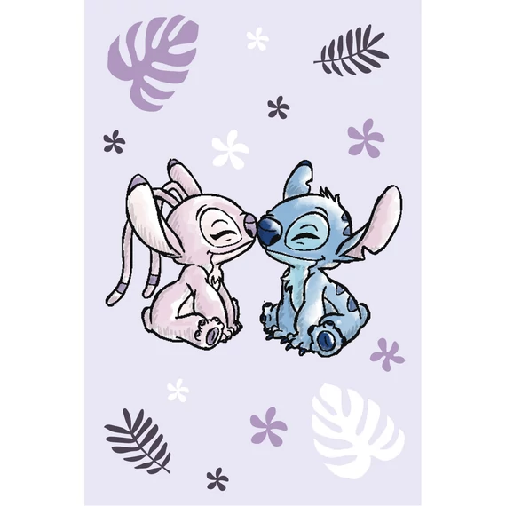 Disney Lilo és Stitch, A csillagkutya Purple polár takaró 100x150cm Disney Lilo és Stitch, A csillagkutya Purple polár takaró 100x150cm