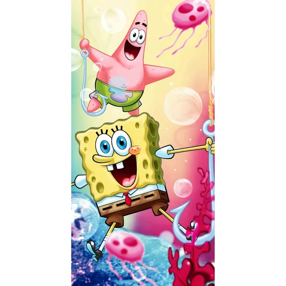 SpongyaBob Bubble fürdőlepedő, strand törölköző 70x140cm
