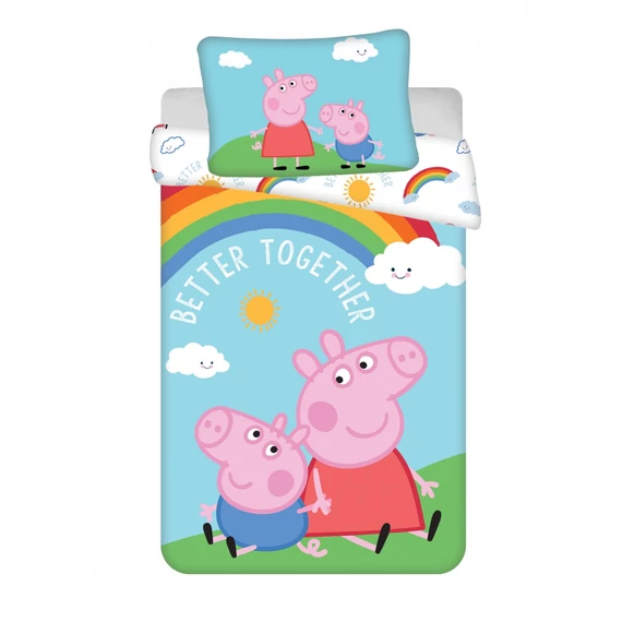 Peppa malac Better Together gyerek, ovis ágyneműhuzat 100×135cm, 40×60 cm Peppa malac Better Together gyerek, ovis ágyneműhuzat 100×135cm, 40×60 cm