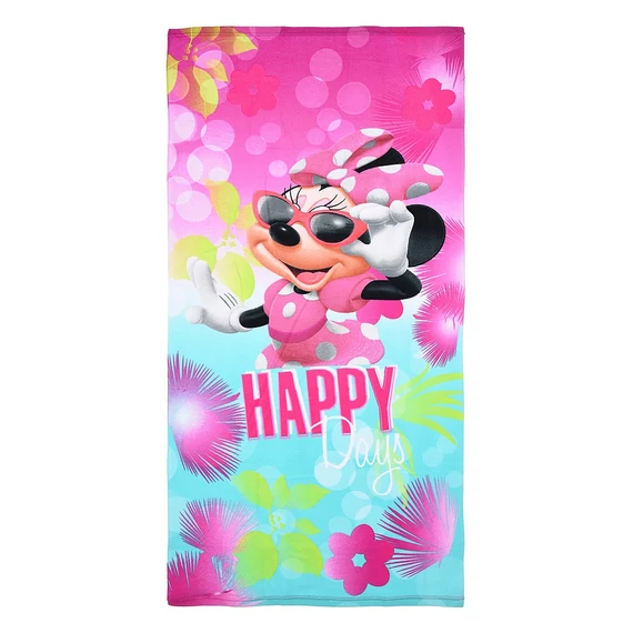 Disney Minnie Happy Days fürdőlepedő, strand törölköző 70x140cm (Fast Dry)