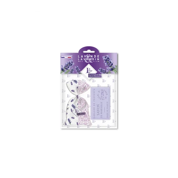 Levendulával töltött Provence zsák 18g+levendulaszappan 100g, LAV.LHP8CP