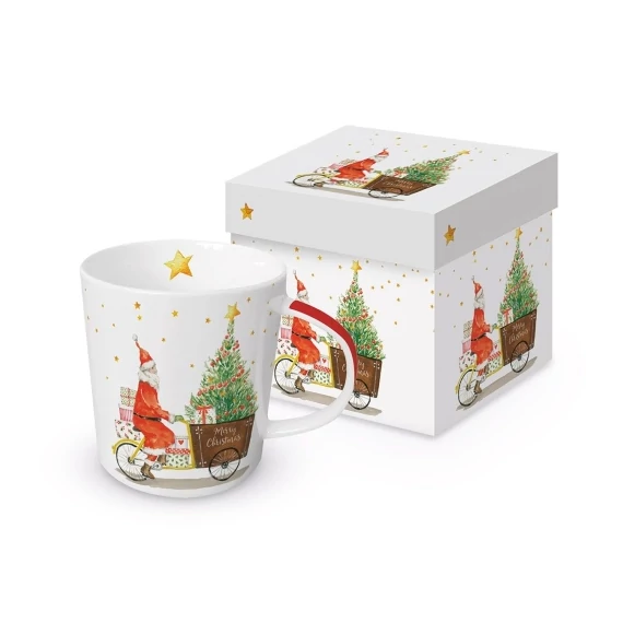 Porcelánbögre 0,35l, dobozban, Santa Delivery, PPD.360302370