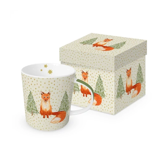Porcelánbögre 0,4l dobozban, Snowflakes & Fox, PPD.360302839