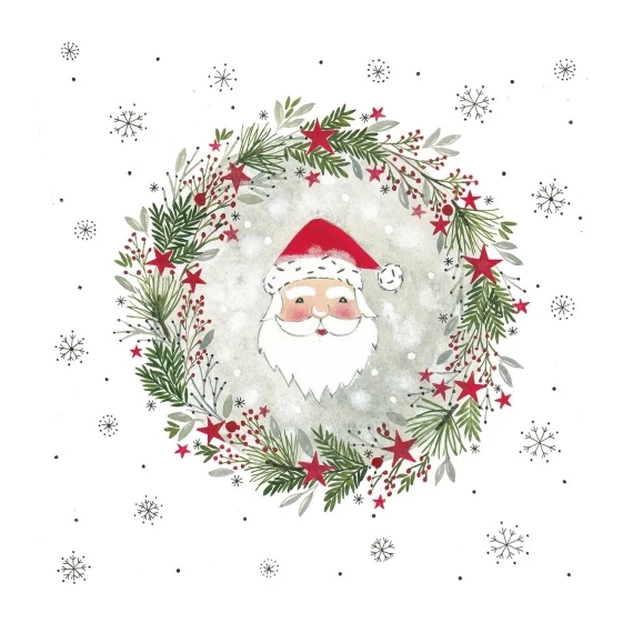 Wreath & Santa papírszalvéta 33x33cm, 20db-os, PPD.C333003117