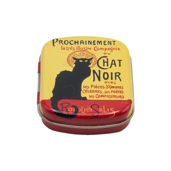 Fémdoboz 6,3x1,8x5,2cm, Chat Noir, FRI.18621