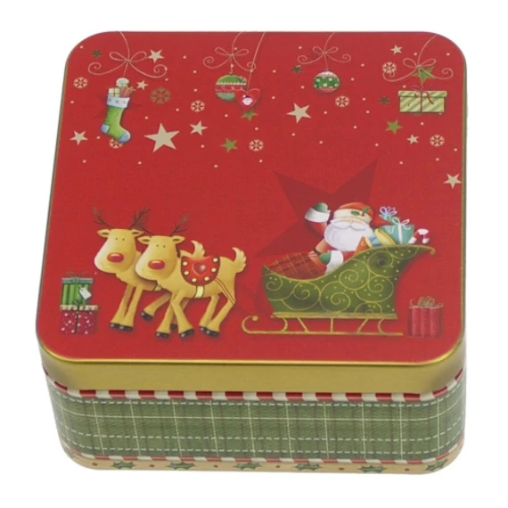 Konyhai fémdoboz 86x86x31mm, Christmas Magic, GAW.3393/207