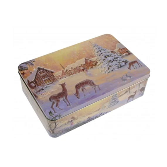 Konyhai fémdoboz dombornyomott 355x235x100mm, Winter Nostalgia , GAW.7355/019