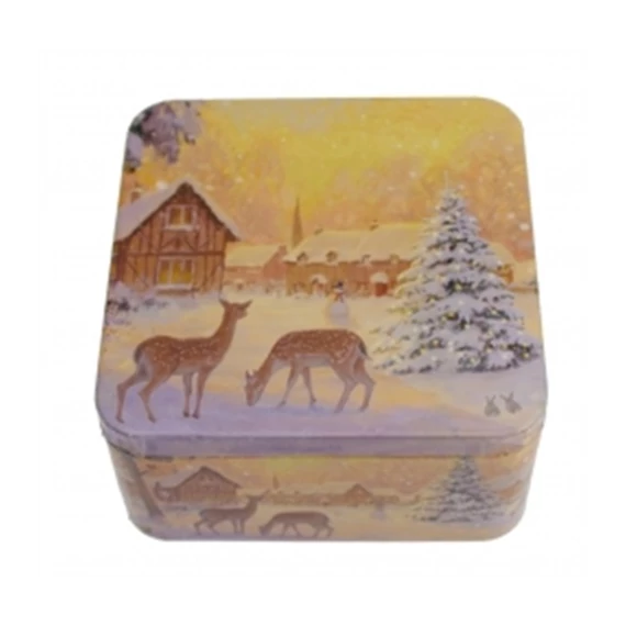 Konyhai fémdoboz 150x150x75mm, Winter Nostalgia, GAW.3433/019