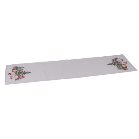 Asztali futó 40x150cm, polyester, manók karácsonyfával, Geh.22406228