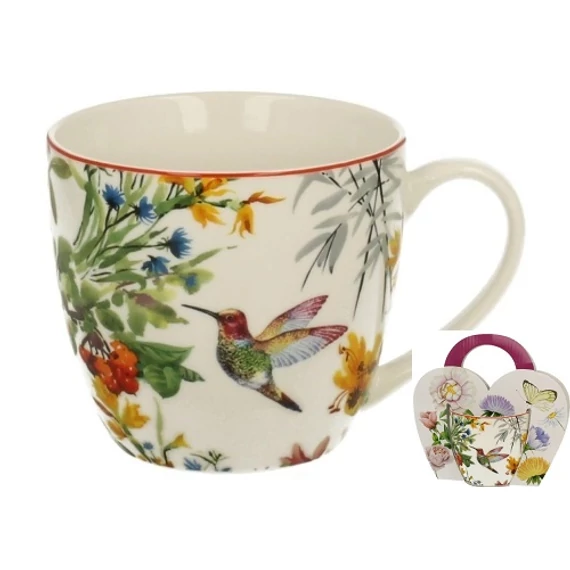 Porcelánbögre 460ml, díszcsomagolásban, Linnea, D.G.12392