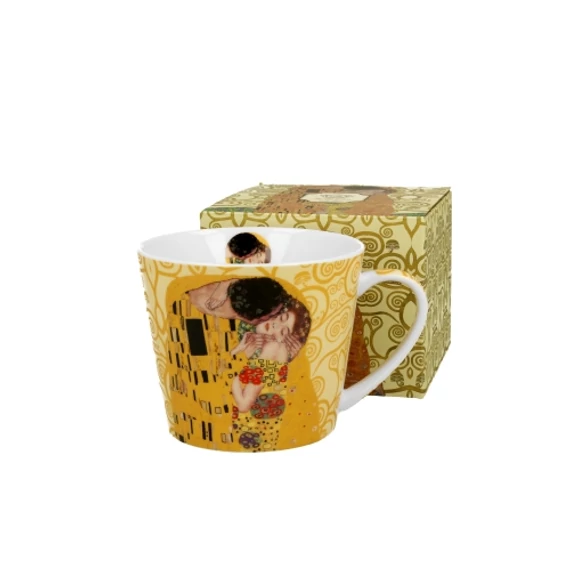 Porcelánbögre 610ml, dobozban, Klimt:The Kiss, D.G.33465