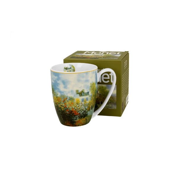 Porcelánbögre 360ml, dobozban, Monet: Kert Argenteuilban, D.G.60355