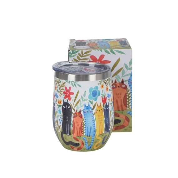 Rozsdamentes acél hőtartó pohár 330ml, Garden Felines, D.G.61086