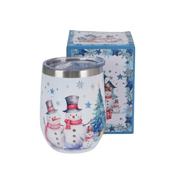 Rozsdamentes acél hőtartó pohár 330ml, Snowman, D.G.68672