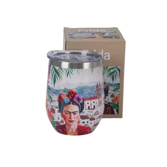Rozsdamentes acél hőtartó pohár 330ml, Mexican Art-Red, D.G.73294