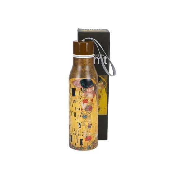 Rozsdamentes acél hőtartó útipalack duplafalú, 0,5L, Klimt:The Kiss, D.G.73324