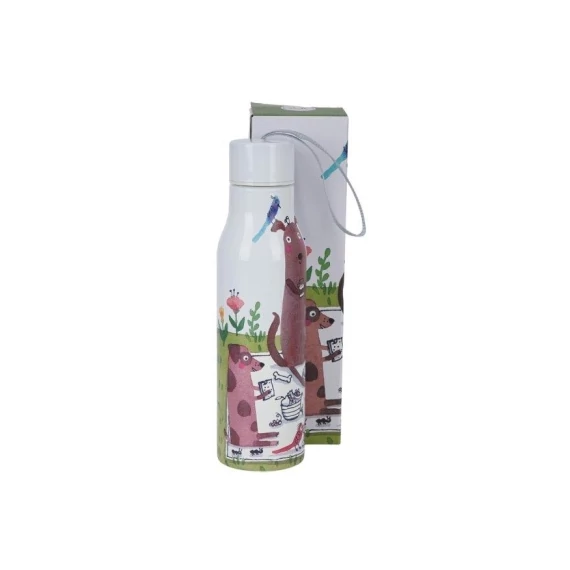 Rozsdamentes acél hőtartó útipalack duplafalú, 0,5L, Dog Picnic, D.G.73362