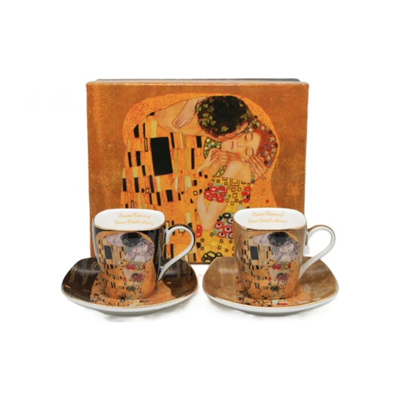 Porceláncsésze+alj,100ml,2 személyes,Klimt:The Kiss, P.P.W24KL06-15224