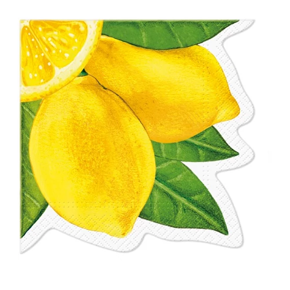 Pure Lemons papírszalvéta 32cm, 12db-os, P.W.SDRF000100