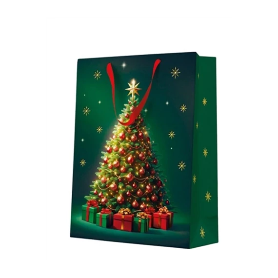 Classic Christmas Tree papír ajándéktáska big 30x41x12cm, P.W.AGB2019502