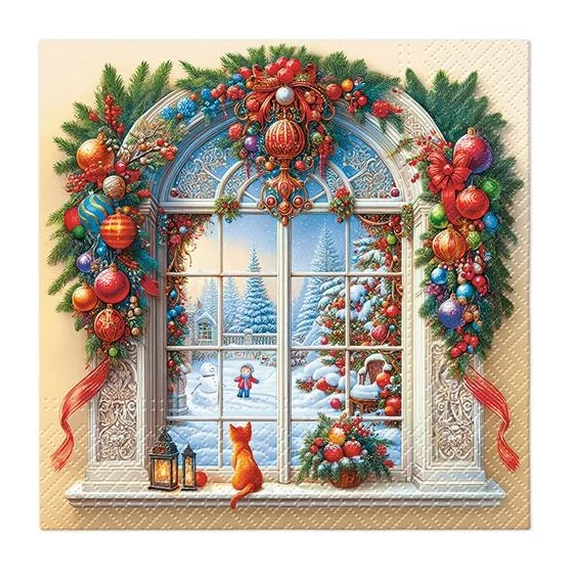 Holiday Arch Decor papírszalvéta 33x33cm,20db-os, P.W.SDL239900