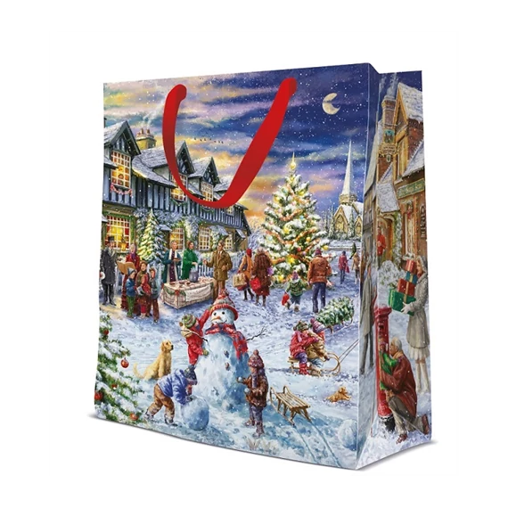 Christmas Market  papír ajándéktáska large 26,5x33,5x13cm, P.W.AGB2012105