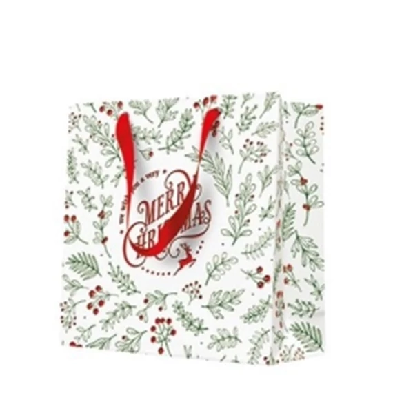 Green Floral Magic papír ajándéktáska cd-s 17x17x6cm, P.W.AGB2020210