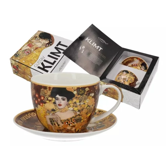 Porceláncsésze+alj, 250ml, Klimt:Adele, H.C.532-8205