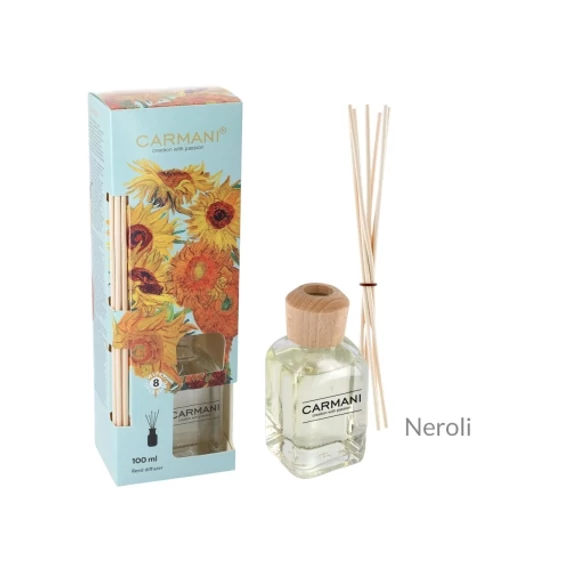 Szobaillatosító 100ml-Van Gogh:Napraforgók dobozban,rattanpálcikával,narancsvirág, H.C.457-6401