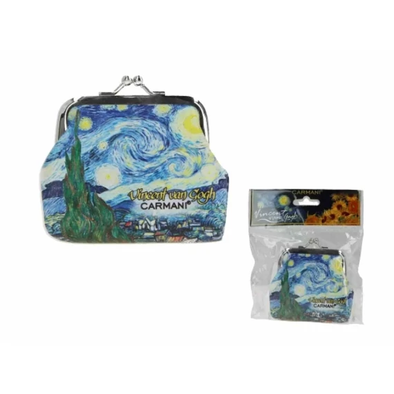 Műbőr pénztárca 9x7,5x2cm,Van Gogh:Csillagos Éj, H.C.021-3710