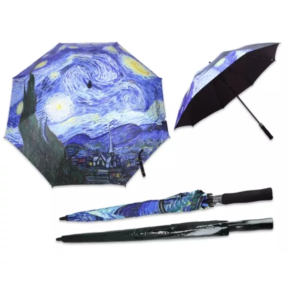 Esernyő, Hossz: 93 cm, dia: 120 cm, Van Gogh: Csillagos Éj, H.C.021-6622