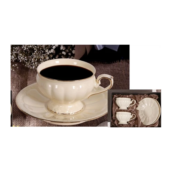 Alba porceláncsésze+alj, 2 személyes, 280ml, dobozban, V.B.20987