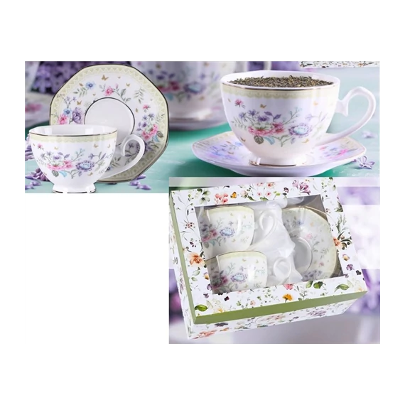 Joana porceláncsésze+alj, 260ml, 2 személyes, dobozban, V.B.23322