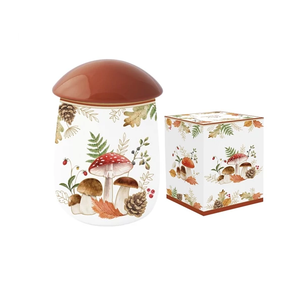Porcelán konyhai tároló gombaformájú, 12x19cm, dobozban, Autumn Breeze, R2S.2148AUBR