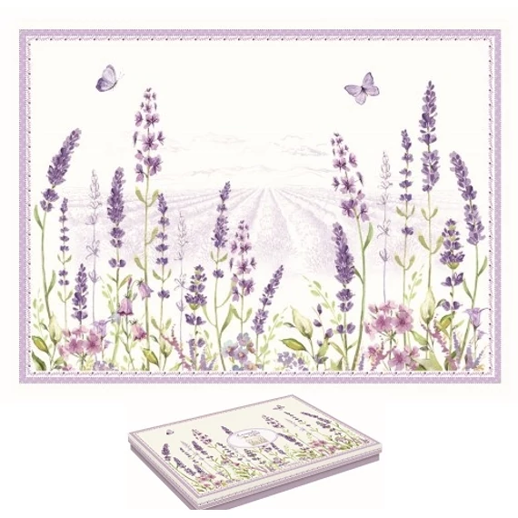 Parafa tányéralátét,40x30cm,4db-os,Lavender Field, R2S.961LAVF