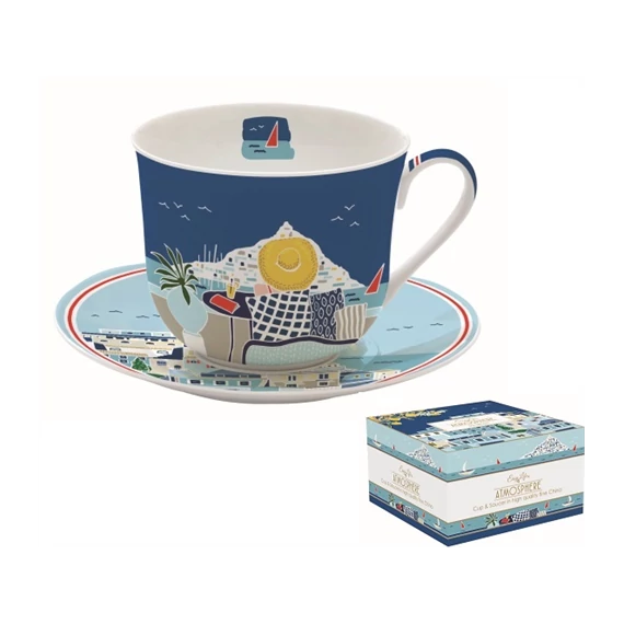 Porcelán reggelizőcsésze+alj 400ml, dobozban, Sea Dreams, Atmosphere, R2S.1454SEAD