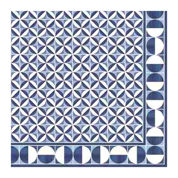 Papírszalvéta 33x33cm, Geometric Blue, 20db-os, Atmosphere, R2S.414GBLU