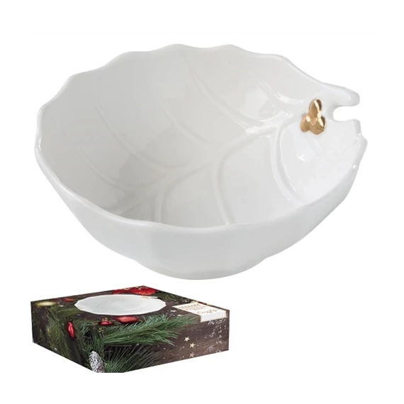 Porcelántál 14x5cm, dobozban, Holly & Berries, R2S.2170HOLW