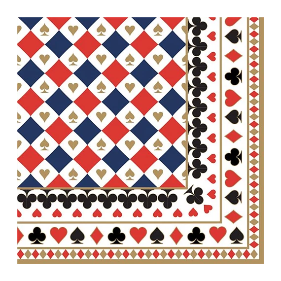 Papírszalvéta 33x33cm, Casino Royale, 20db-os, R2S.414CASR