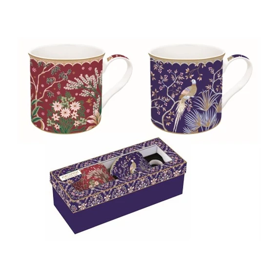 Porcelán bögreszett 2db-os, 300ml, dobozban, Atmosphere, Electic Chic, R2S.178ECLE