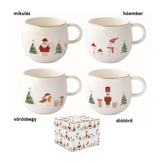 Porcelánbögre 400ml, dobozban, Let it snow, R2S.1319LSNO