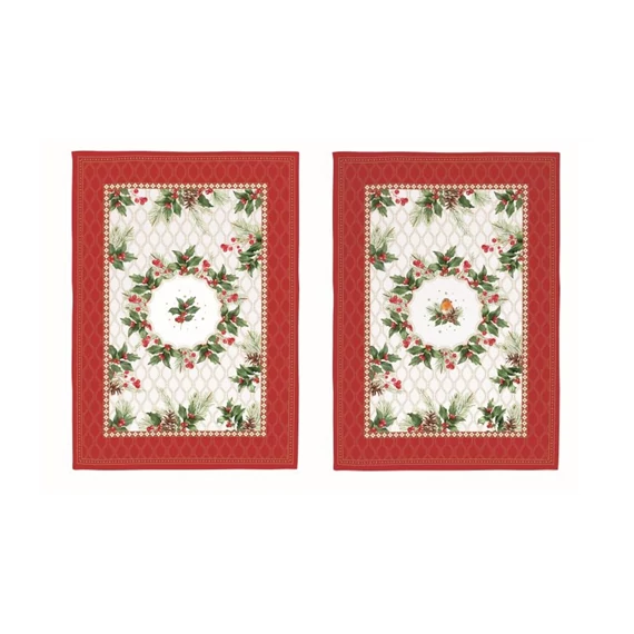 Konyharuhaszett 2 db-os 50x70cm, 100% pamut, Christmas Berries, R2S.2634CHBE