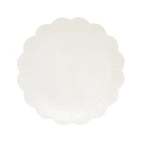 Porcelán lapostányér 26cm, Fleuri white, R2S.3070FLRI