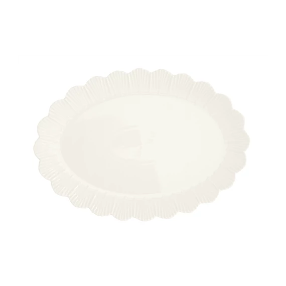 Porcelántálca ovál 36x26cm, Fleuri white, R2S.3082FLRI