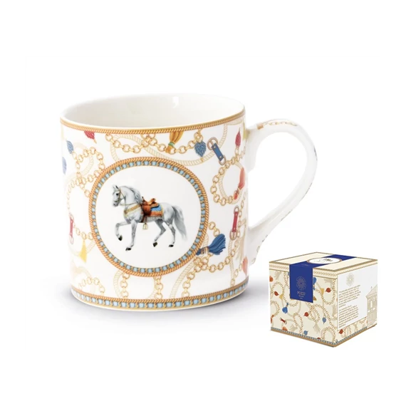 Porcelánbögre 400ml, dobozban, Cheval, P.M.PM0123CHEV