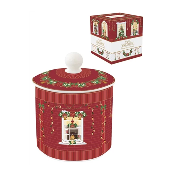 Porcelán keksztároló, 10,5x13cm, dobozban, Festive Avenue, Atmosphere, R2S.1443FEAV